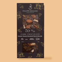70% Dark Chocolate Caramel, Roasted Almonds & Fleur de Sel (10 count)