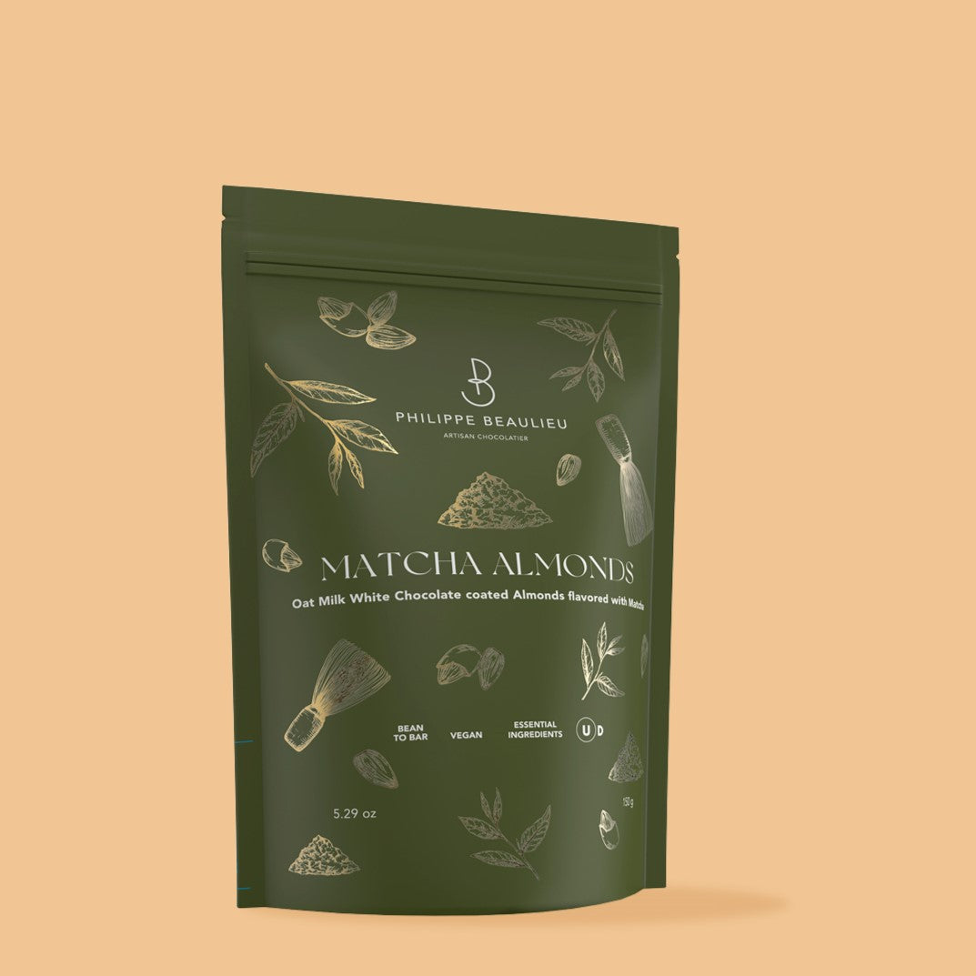 Oat Milk White Chocolate Matcha Covered Almonds