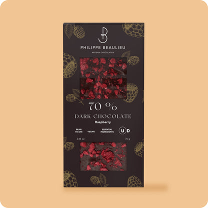 70% Dark Chocolate Raspberries (10 count)