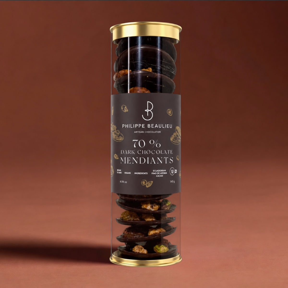 70% Dark Chocolate Mendiants