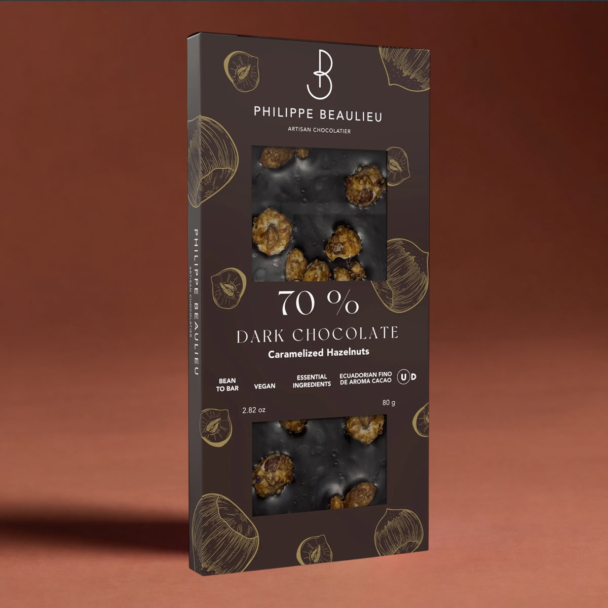 70% Dark Chocolate Caramelized Hazelnuts