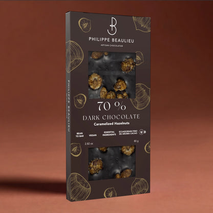 70% Dark Chocolate Caramelized Hazelnuts