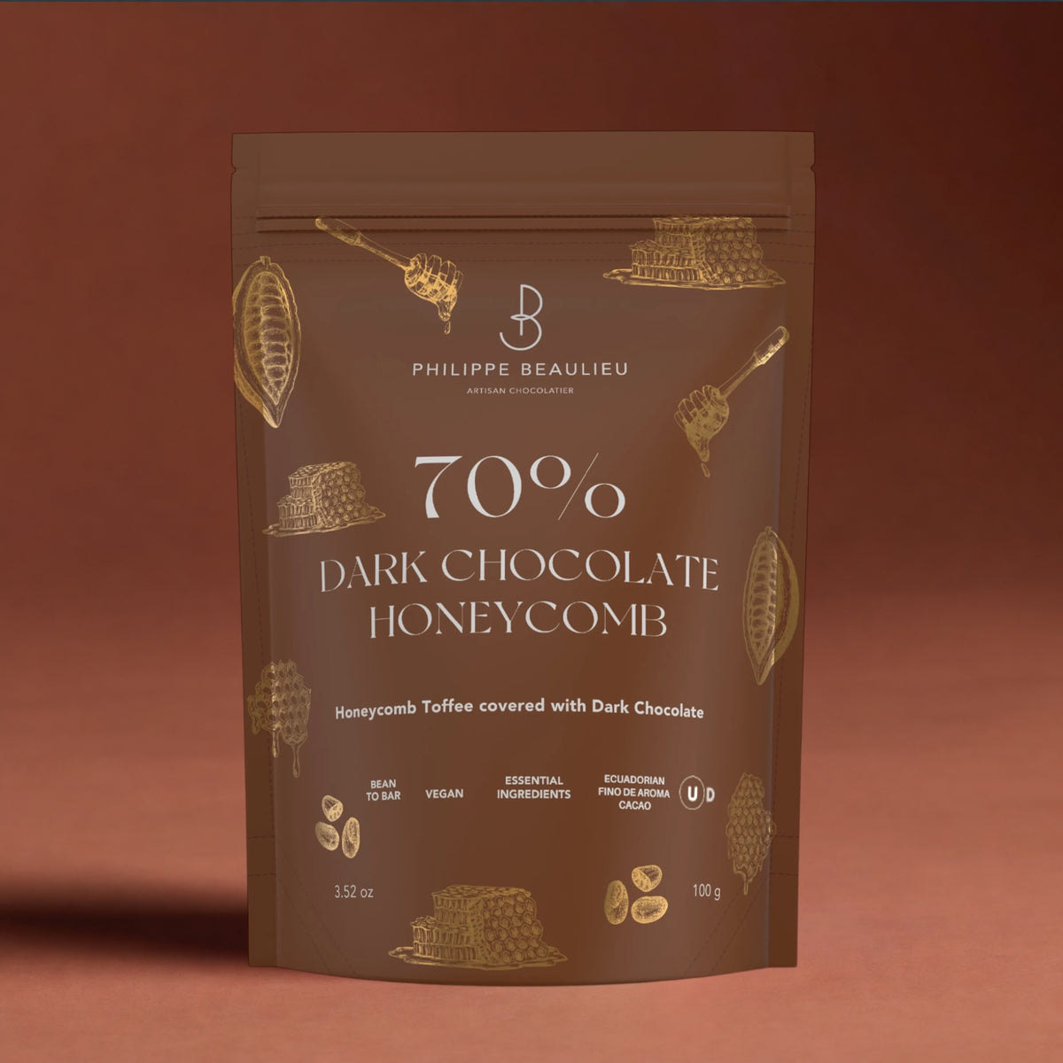 70% Dark Chocolate Covered Honeycomb