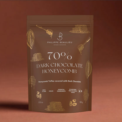 70% Dark Chocolate Covered Honeycomb