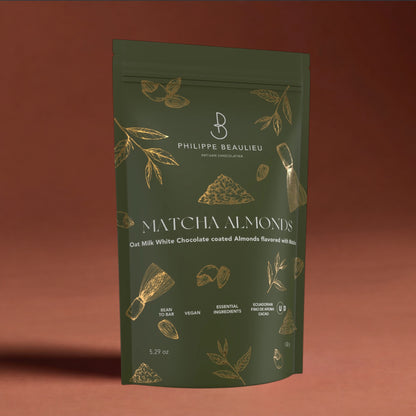 Oat Milk White Chocolate Matcha Covered Almonds