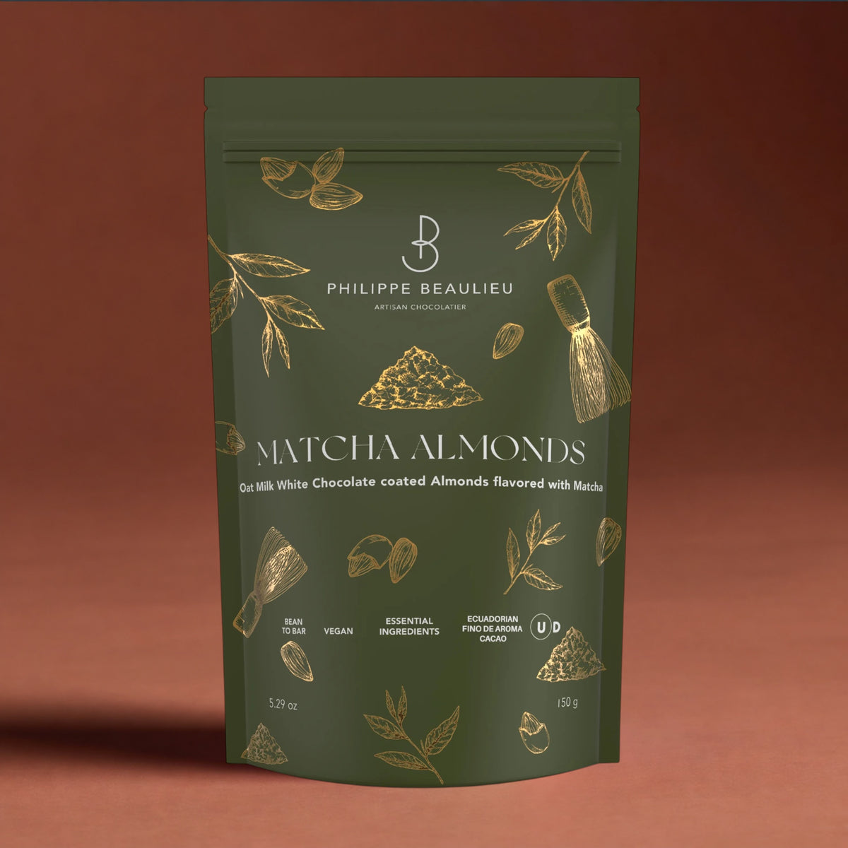 Oat Milk White Chocolate Matcha Covered Almonds