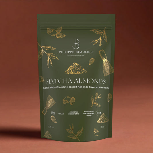Oat Milk White Chocolate Matcha Covered Almonds
