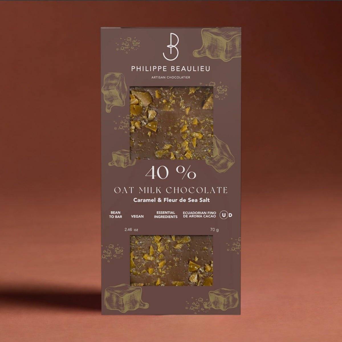 40% Vegan Milk Chocolate Caramel & Fleur de Sel