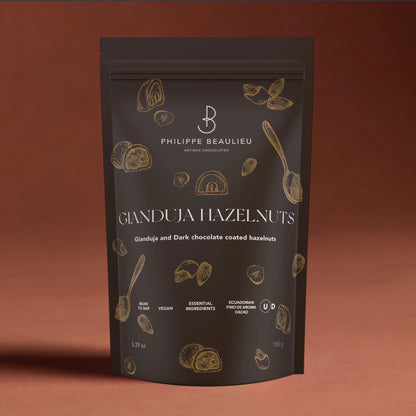 70% Dark Chocolate Covered Gianduja Hazelnuts