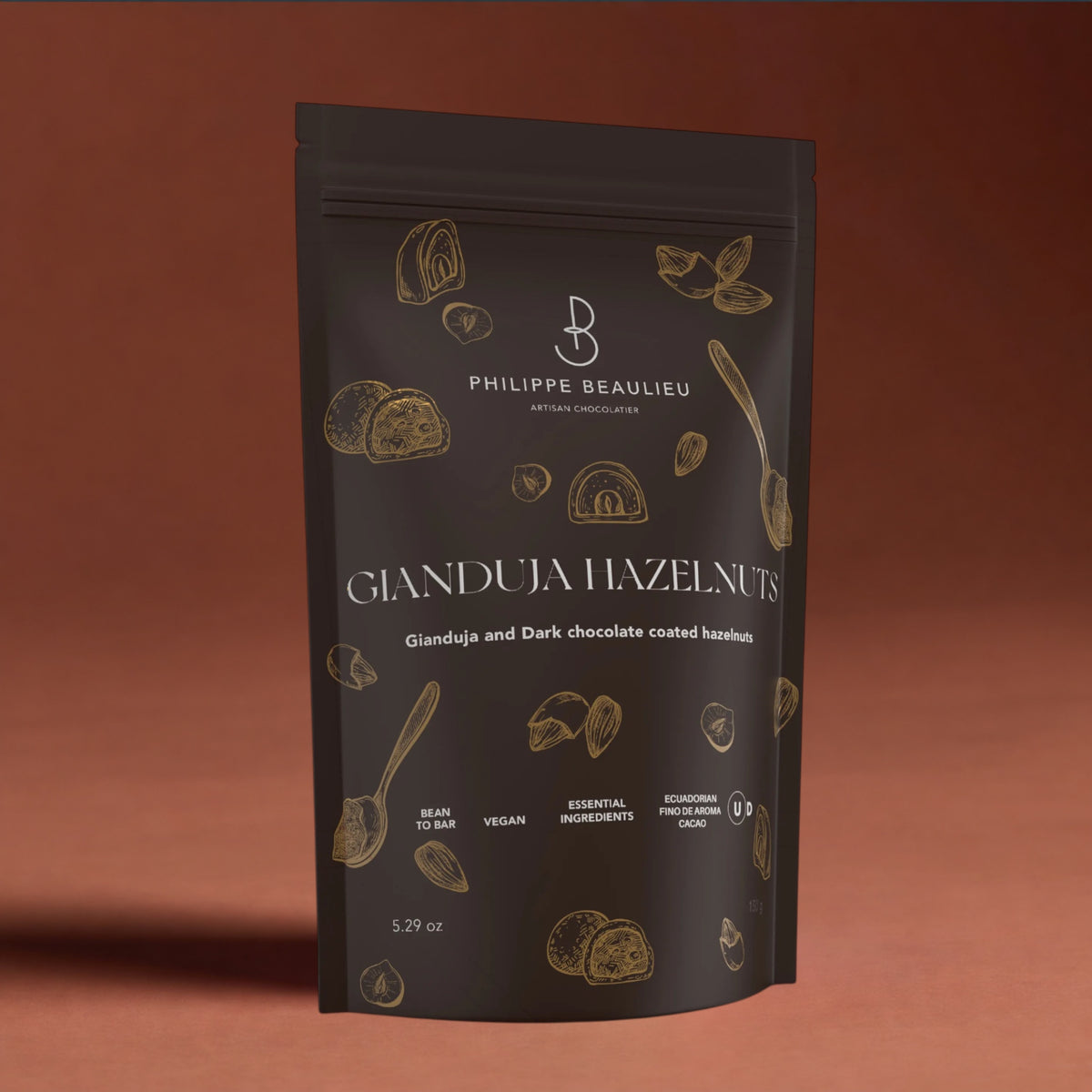 70% Dark Chocolate Covered Gianduja Hazelnuts