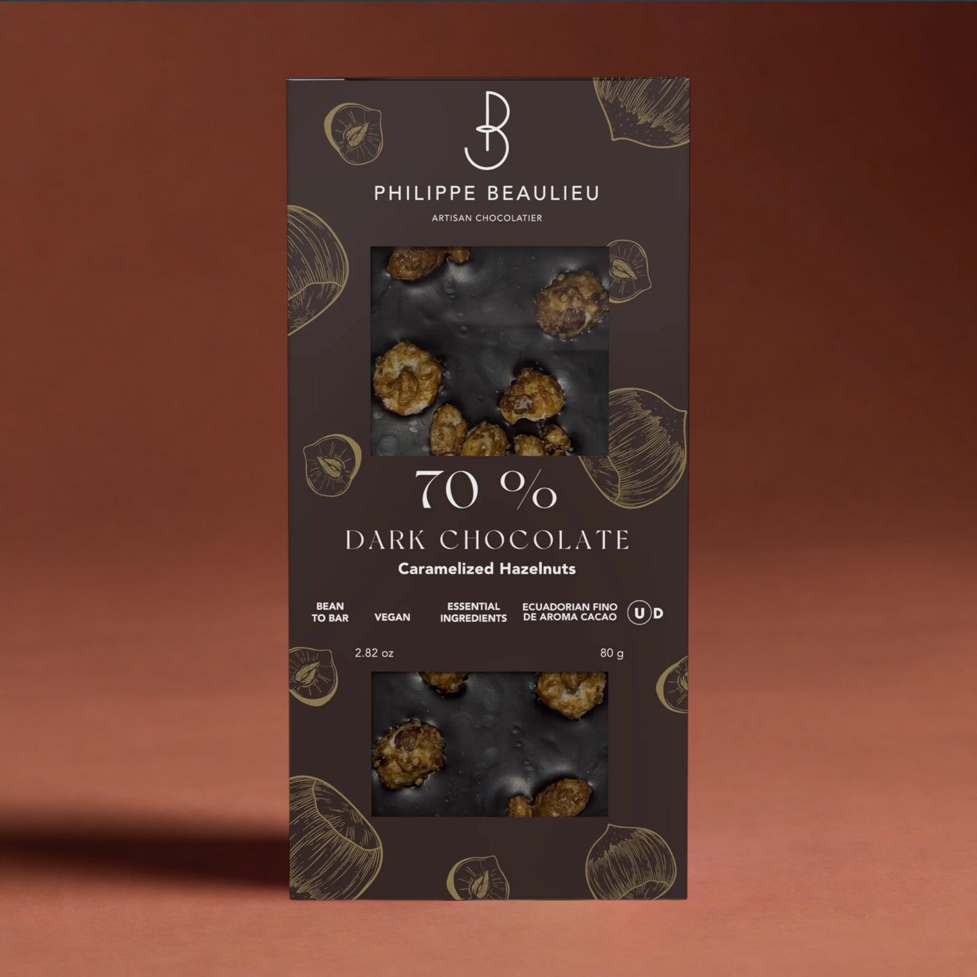 70% Dark Chocolate Caramelized Hazelnuts